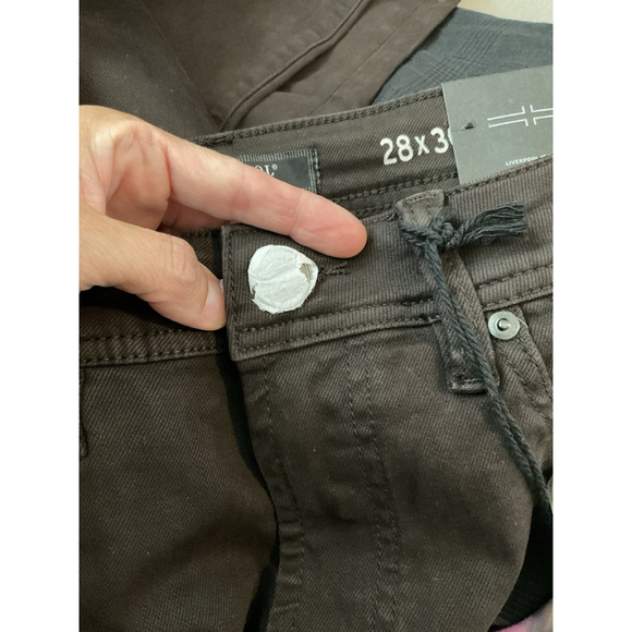 Liverpool Espresso Brownrelaxed Straight Leg Denim Jeans Size 28x30 - Picture 6 of 8